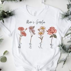 Custom Birth Month Shirt, Mamas Garden Shirt, Mother Day Gift, Birth Month Flower Shirt, Moms Flowers Garden Sweater, Cu