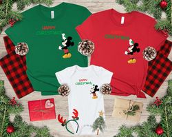 Disney Happy Christmas Shirt,Mickey Christmas Tshirt,Disney Christmas 2023 Shirt,Disney Family Christmas Shirt