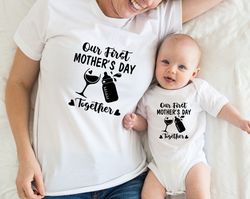 First Mothers Day Shirt for Mom, Mom Gift, Mothers Day Shirt, Mommy and Baby Outfit for Mothers Day, Matching Mothers Da