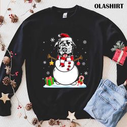 Funny Christmas Pajama Irish Wolfhound Dog Santa T-shirt - Olashirt