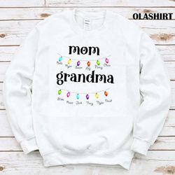 Mom Grandma Christmas Lights Shirt , Trending Shirt - Olashirt