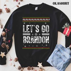 New Funny Ugly Christmas Lets Go Branson Brandon T-shirt - Olashirt