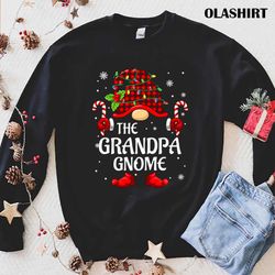 Funny Grandpa Gnome Family Christmas Pajama Grandpa Gnome T-shirt - Olashirt