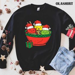Official Santa Ramen Axolotl Anime Christmas Pajamas Xmas Pjs Kids Girls T-shirt - Olashirt