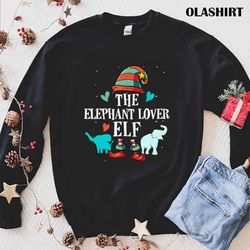 New The Elephant Lover Elf Funny Christmas Matching Group T-shirt - Olashirt