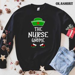 New Nurse Gnome Buffalo Plaid Matching Family Christmas T-shirt - Olashirt