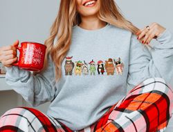 Cats Christmas Sweatshirt, Meowy Christmas Shirt, Cat Lovers Xmas Sweater, Christmas Cat Owner Sweatshirt, Christmas Gif