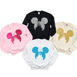 Disney Family Sweatshirt,Disney Hoodie for Women, Ear Sweatshirt,Disney Mickey Silhouette Sweatshirt Shirt for Kids Disn