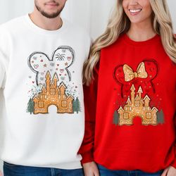 Disney Gingerbread Castle Sweatshirt, Christmas Castle Shirt, Disney Christmas Shirt, Mickey Christmas Shirt, Disney Chr