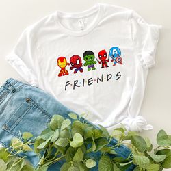 Superhero Friends Shirt, Cute Avengers Shirts, Marvel Avenger Shirt, Superhero T-shirt, Christmas Shirt, Ironman, Avenge