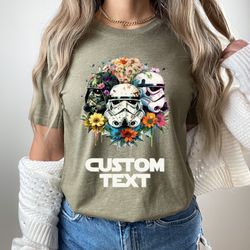 Vintage Floral Star War Shirt, Star War Floral T-shirt, Darth Vader Gift, Stormtrooper, Boba Fett Shirt, Matching Star W