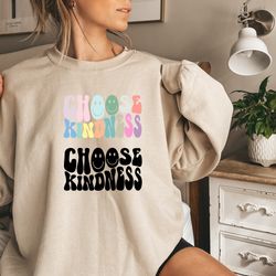 Choose Kindness Shirt, Be Kind Shirt, Smiley Face Shirt, Positive, Retro Be Kind Shirt,Boho Kindness Shirt Boho Rainbow