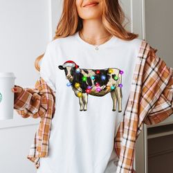 Christmas Sweatshirt,Cute Cow Christmas Sweatshirt,2023 Merry Christmas,Merry Christmoos,2023 Happy New Year,Christmas G