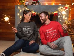 First Christmas As Mr And Mrs 2024 Shirt, Our 1st X-mas Celebration Tees, Matching Holiday Couples Gift T-shirt, Husband