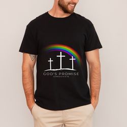 Gods Promise, Trendy Christian T-Shirt, Gods Promise not Pride, Jesus loves everyone, Wear Your Faith, Bible Verse T-Shi