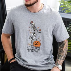 its the most wondrful time, Halloween Shirt, Witch TShirt, Gift For Halloween, halloween, Skeleton Fall Halloween 1