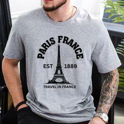 Paris France Shirt, Eiffel Tower TShirt, Travel To France Shirt, Gift For Paris Lover, France Souvenir, Designer Gift, P