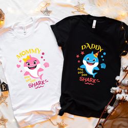 Personalized Baby Shark Birthday Family Shirt, Funny Family Matching Shirt, Family Vacation Shirt