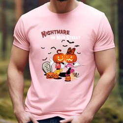 Vintage Disney Halloween Pumpkin, Mickey Minnie Nightmare on Mainstreet Shirt, 90s Halloween Party, WDW Spooky Season Tr