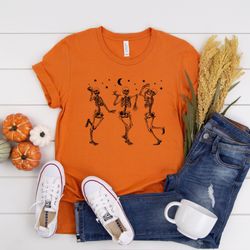 Dancing Skeleton T-shirt, Funny Halloween Skeleton Shirt, Halloween Party Tee, Halloween Costume Shirt, Spooky Shirt, Ha
