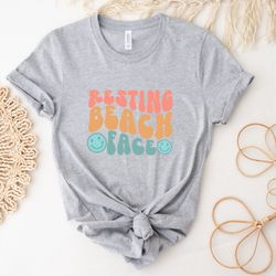 Resting Beach Face Shirt, Funny Beach Shirt, Funny Summer Shirt, Sarcastic Summer Shirt, Gift For Her, Cute Beach Shirt,