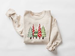 Christmas Tree Sweatshirt, Red Polka Dot Christmas Tree Sweater, Christmas Tree Crewneck, Xmas Shirt, Christmas Gifts, F