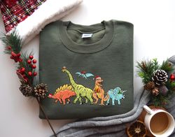 Dinosaur Christmas Lights Sweatshirt, T-Rex Merry Christmas Sweater, Dino Lover Xmas Shirt, Christmas Gifts, Christmas K