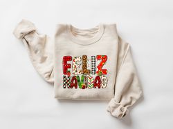 Feliz Navidad Sweatshirt, Retro Spanish Feliz Navidad Merry Christmas Sweater, Christmas Gift, Spanish Christmas Shirt,