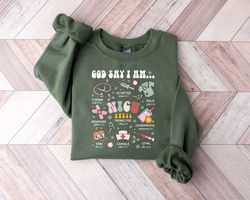 NICU Nurse Christmas Sweatshirt, God Say I Am Bible Sweater, NICU Nurse Gifts, Bible Verse T-shirt, Nurse Crewneck, Futu