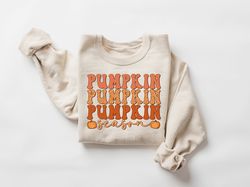 Pumpkin Season Sweatshirt, Retro Pumpkin Shirt, Pumpkin Spice Shirt, Thanksgiving Pumpkin Sweater, Thanksgiving Gifts, P