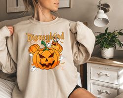 Retro Mickey Pumpkin Head Halloween Sweatshirt, Halloween Disneyland Shirt, Disney Trip Shirt, Halloween Gifts, Hallowee