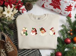 Retro Santa Christmas Sweatshirt, Merry Christmas Santa Shirt, Santa Claus Sweater, Christmas Gifts, Funny Christmas Che
