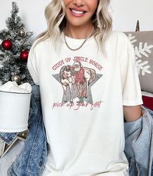 Western Santa Sweater, Giddy up Jingle Horse Sweatshirt, Christmas Santa Shirt, Western Christmas Santa Sweater, Country