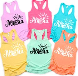 Aloha Tank Top, Beach Vacation Shirts, Cruise Gifts, Yoga Tank Top, Hawaii, Hawaiian Shirt, Cruise Shirts, Hawaii Shirt,