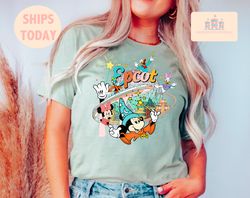 Disney Epcot Shirt, Vintage Epcot 1982 Shirt, Vintage Disney Shirt, Mickey And Friends, Epcot Trip Shirt, Disney family