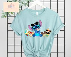 Disney Stitch Shirt, Lilo  Stitch Shirt, Disney Snacks, Stitch With Snacks Shirt, Party Stitch Tee, Mickey Stitch Tee, D