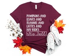 Flannels Pumpkins Hayrides Leave Shirt, Fall Shirt, Fall Tee, Pumpkin Spice, Cute Fall Shirt, Autumn Shirt, Fall Shirts