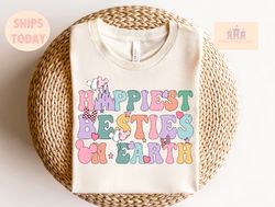 Happiest Besties On Earth Shirt, Retro Besties Shirt, Magical Balloon Shirt, Mouse Group Shirt, Best Friends shirt, matc