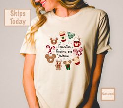 Mouse and friends snacking around the world Shirt,Mouse Christmas Shirts,Christmas magical Shirts,Matching Shirt,Gingerb