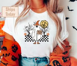 Mouse Ghost Spooky Season with Pumpkin Shirt, Cute Mouse Boo T-shirt, Park Halloween Party Gift, Mouse Not So Scary