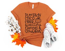 Pumpkin Spice and Fall Things T-shirt All Thing Fall T-Shirt Pumpkin Spice Cider Sweaters Flannel Smores