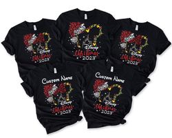 Disney Christmas 2023 Family Shirt, Custom Disney Christmas Shirt, Christmas Disney 2023 Trip Shirt, Minnie and Mickey C