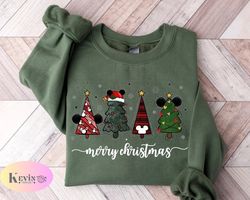 Disney Christmas Tree Sweatshirt, Christmas Tree, Mickey Minnie Christmas Tree Sweatshirt,Santa Christmas Shirt,Mickey f