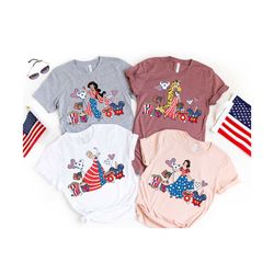 Disney Princess Fourth Of July Shirt, Memorial day shirt, Disney Independence Day, 4th Of July Princess Shirts, Patrioti