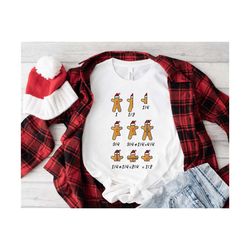 Christmas Teacher Shirt, Mathematic Lover Gift, Gingerbread Tshirt, Xmas School Party, Math Teacher Outfit, Santa Hat Gi