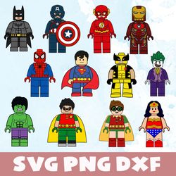 avengers marvel svg lego bunlde, marvel svg bundle, marvel lego svg bundle,vinyl cut file, png