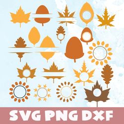 Fall leaves svg,png,dxf, Fall leaves bundle svg, png, dxf, Vinyl Cut File, Png