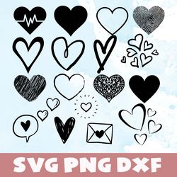 Hearts svg, png, dxf,Hearts bundle Vinyl Cut File, Png