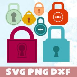 Lock svg, png, dxf,Lock bundle svg,png,dxf,Vinyl Cut File, Png