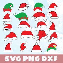 santa hat elf hat svg,png,dxf, santa hat elf hat bundle svg,png,dxf,vinyl cut file, png, cricut